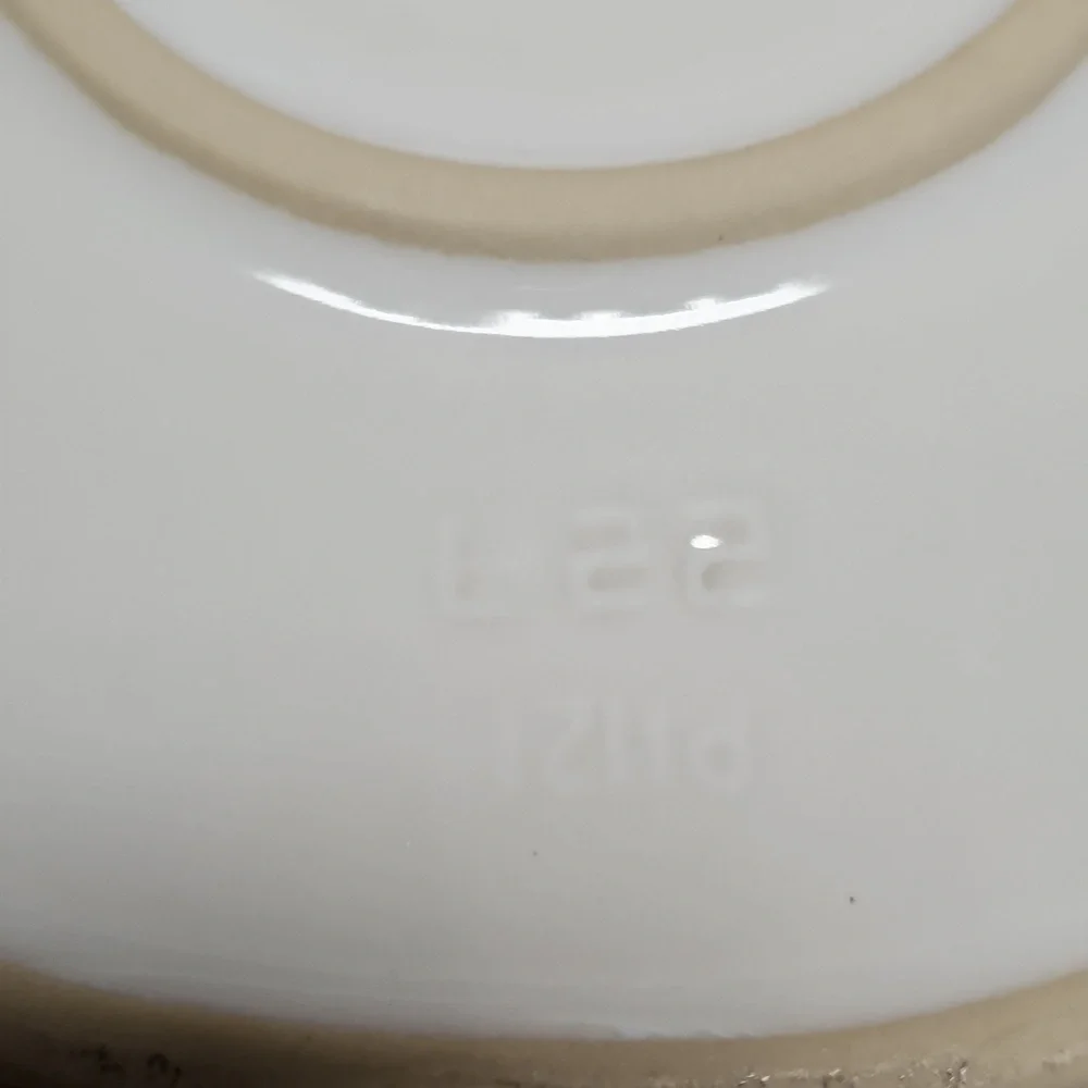 White Ceramic Pie Dish says Baked with Love